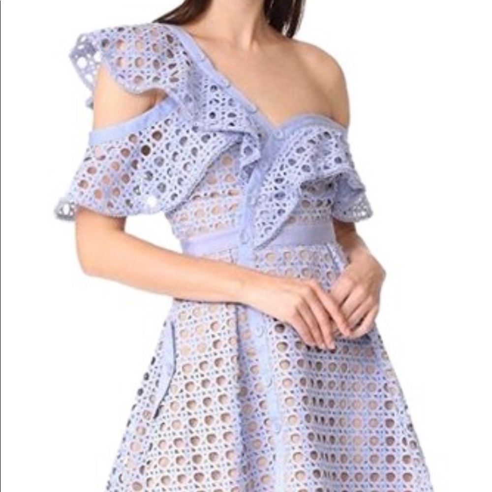 Self-Portrait Asymmetrical lavender dress XS